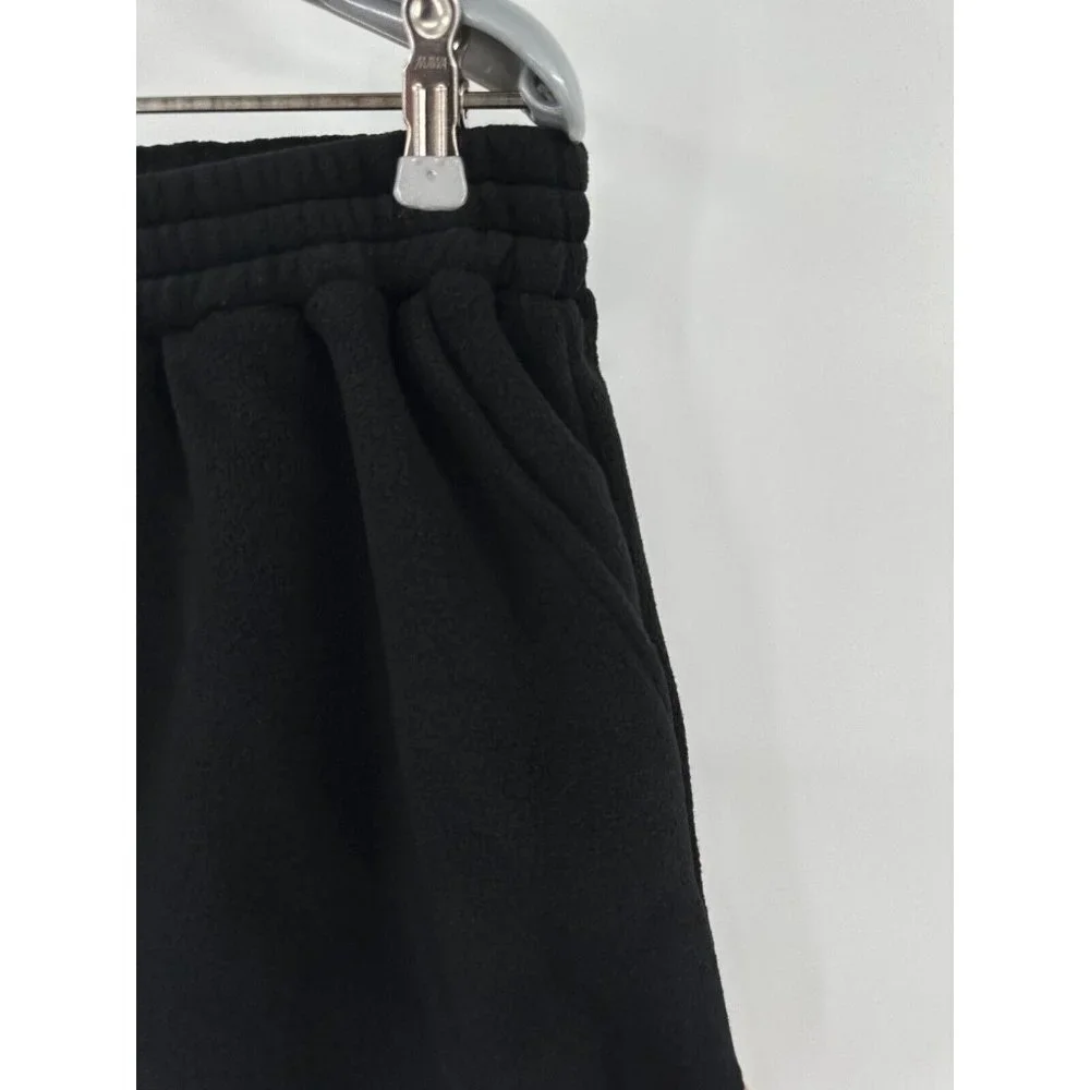 Donni Polar Fleece Shorts sz XL Jet Black/Camel Women's NWT Lounge Sweat-shorts